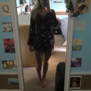Maroon Floral Romper from Nordstrom